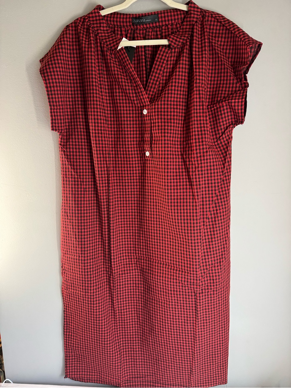 Woman’s Zanzea Dress Buffalo Plaid XL